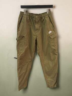Nike Sportswear Club Woven Cargo Pants Olive Green Size L